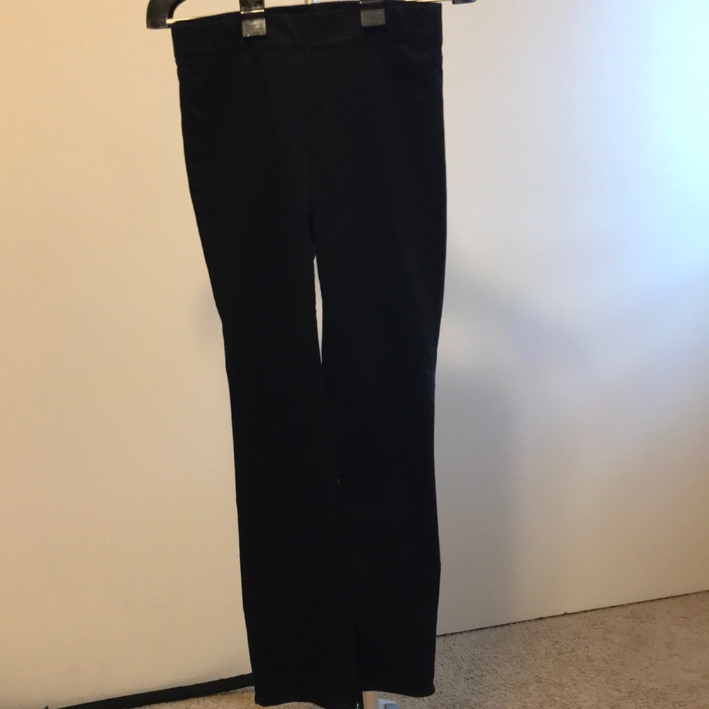 Black stretch straight leg jeans
